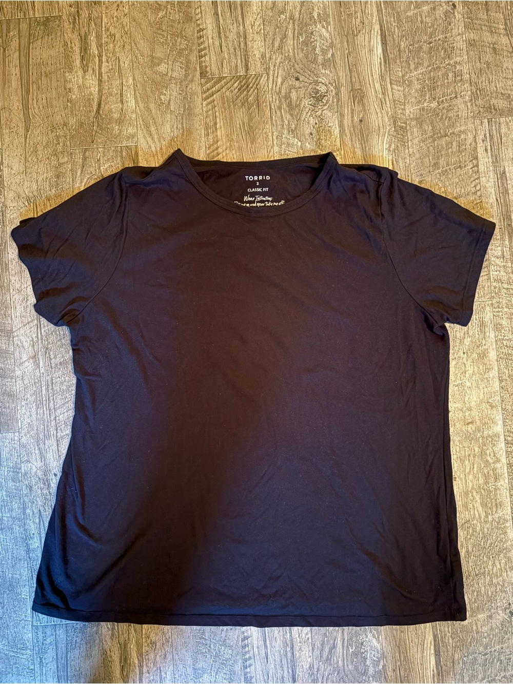 Torrid Classic Fit Black Crew Neck Tee Size 2